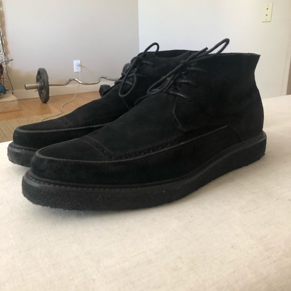 AllSaints Lark Creeper Boots in Black Suede - Picture 3 of 6